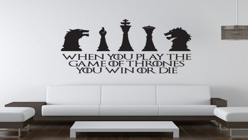 iconic wall stickers for 'game of thrones' fans