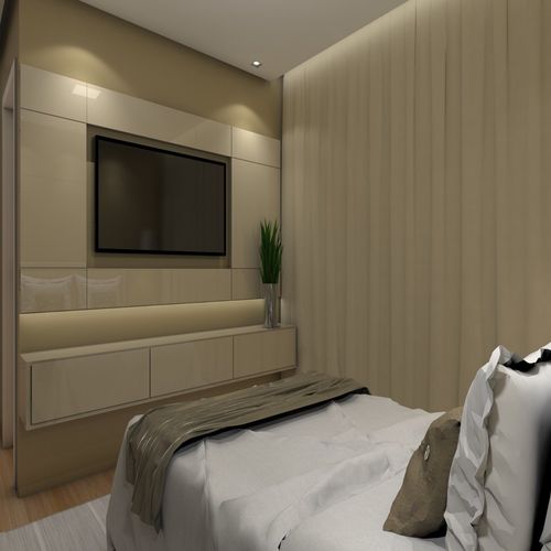 15 idee per installare la tv in una camera da letto piccola Televisione in camera da letto si o no