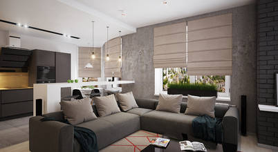 Гостиная в стиле лофт, Solo Design Studio Solo Design Studio Dnevna soba