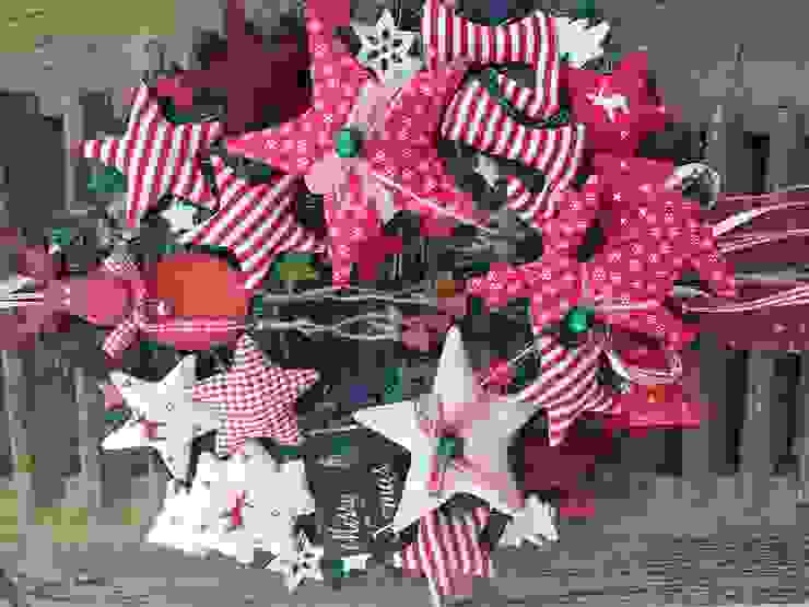 XL Türkranz Weihnachten Wandkranz Rentier Advent, mein-rosa-rot mein-rosa-rot Drzwi Tekstylia Wielokolorowy Drzwi