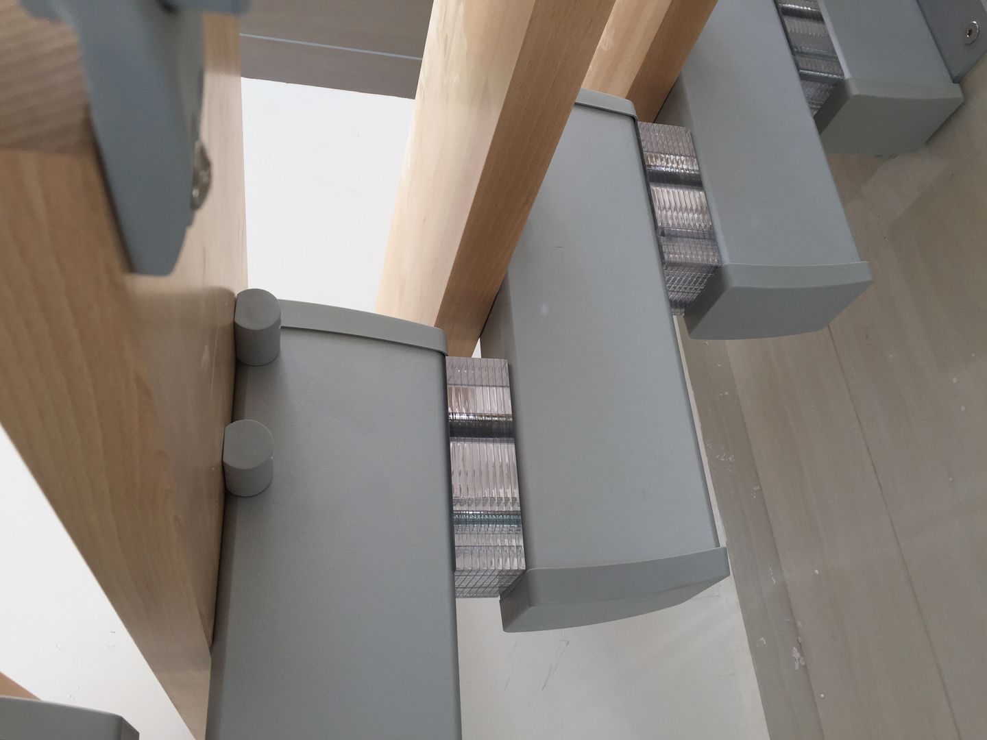 Detalles de ajuste de altura RINTAL Escaleras Madera maciza Multicolor Escaleras