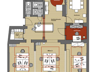 Büroplanung, eswerderaum: modern von eswerderaum,Modern