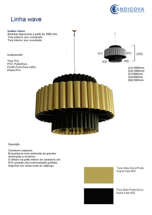 Linha Wave, Candicova Indústria de Candeeiros e Abat-jours Lda. Candicova Indústria de Candeeiros e Abat-jours Lda.