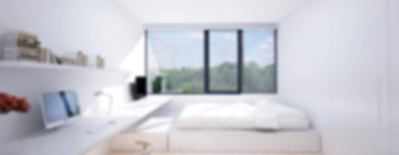 Una Residencia Minimalista y Moderna con una gran Piscina, DUE Architecture & Design DUE Architecture & Design Bedroom