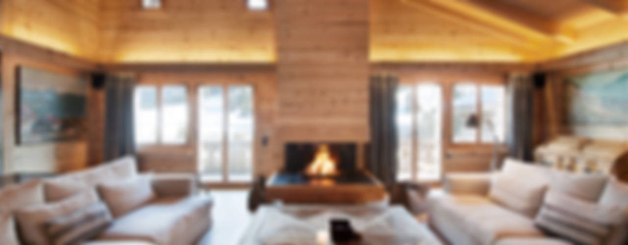 Chalet Gstaad, Ardesia Design Ardesia Design Rustik Oturma Odası