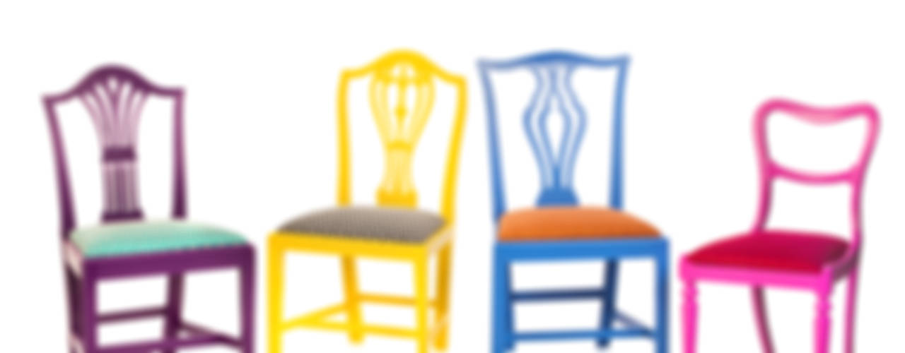KLaSh Chairs, Standrin Standrin Sala da pranzo eclettica Legno massello Variopinto