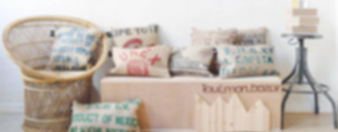 La toile de jute des sacs de café, Reversible Reversible Rustic style living room