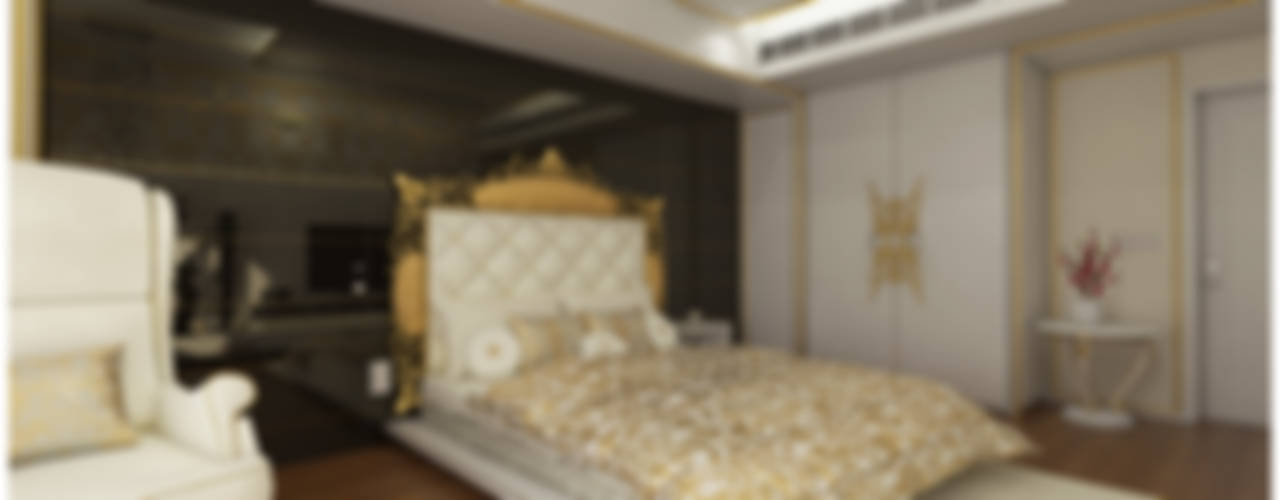 white n golden, V I N A I S M V I N A I S M Kamar tidur: Ide desain interior, inspirasi & gambar