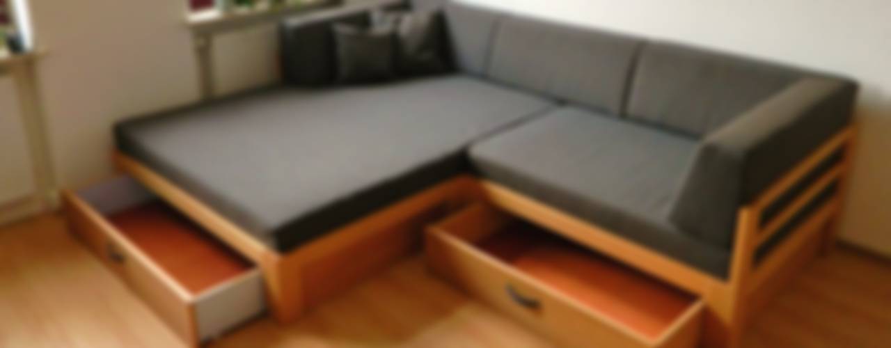 Sofa mit viel Stauraum, TRaumkonzepte Raumausstattung und Polsterei TRaumkonzepte Raumausstattung und Polsterei Modern Living Room