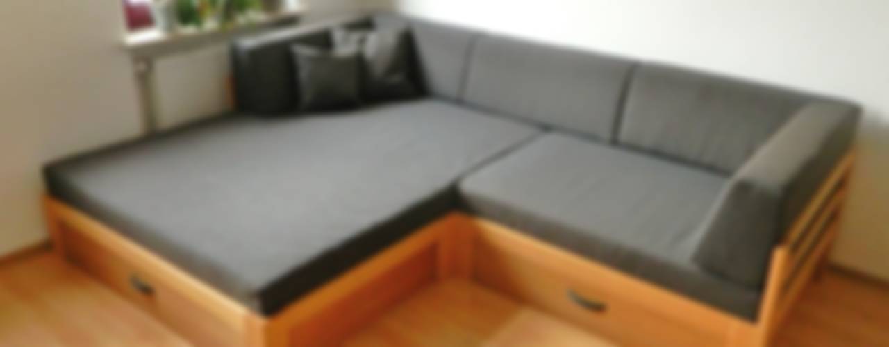 Sofa mit viel Stauraum, TRaumkonzepte Raumausstattung und Polsterei TRaumkonzepte Raumausstattung und Polsterei Modern living room