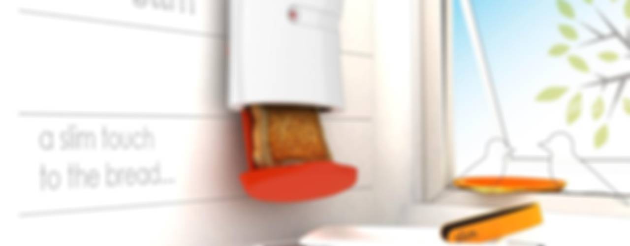 Slim toaster, Studio MU•CA Studio MU•CA ミニマルデザインの キッチン