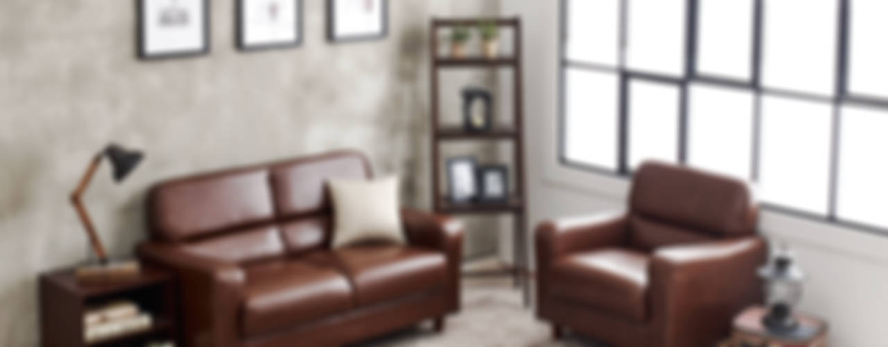 [모던 아메리칸] 체스터 레더 룩 1/2인소파 , CCBRAND CCBRAND Classic style living room