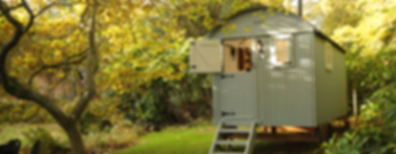 Garden room, Roundhill Shepherd Huts Roundhill Shepherd Huts Rustykalny ogród