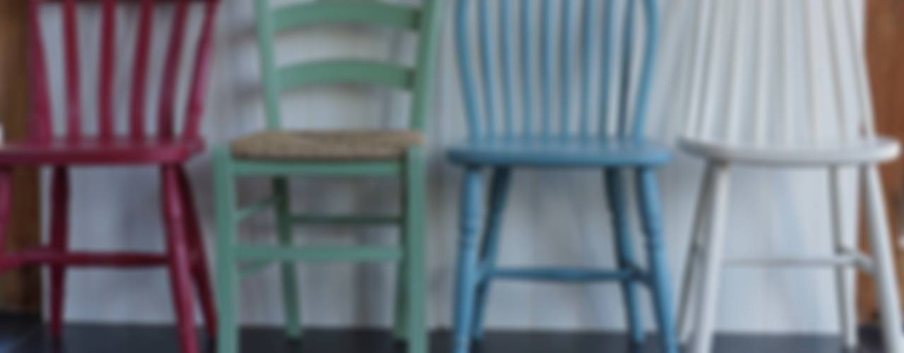 Hand Painted Dining Chairs, Rectory Blue Rectory Blue Country style dining room