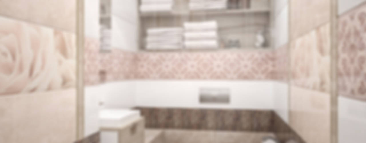 Четырехкомнатная квартира для молодой семьи , Студия архитектуры и дизайна ДИАЛ Студия архитектуры и дизайна ДИАЛ ミニマルスタイルの お風呂・バスルーム