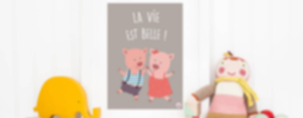 Posters originaux pour décorer une chambre d'enfant, Boum badaboum Boum badaboum Moderne kinderkamers