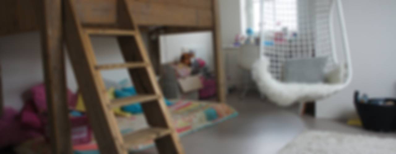 Slaapkamer met een gietvloer, Design Gietvloer Design Gietvloer Moderne kinderkamers