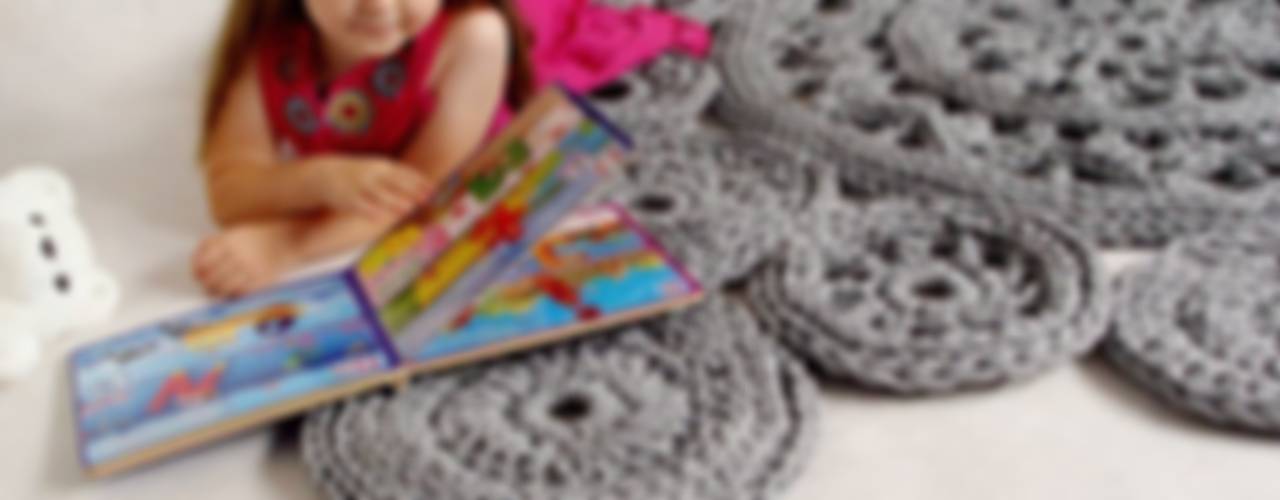 Crochet rug, crochet carpet, round rug, knitted carpet, knitted rug, various colors model LILLE, RENATA NEKRASZ art & design RENATA NEKRASZ art & design Pisos