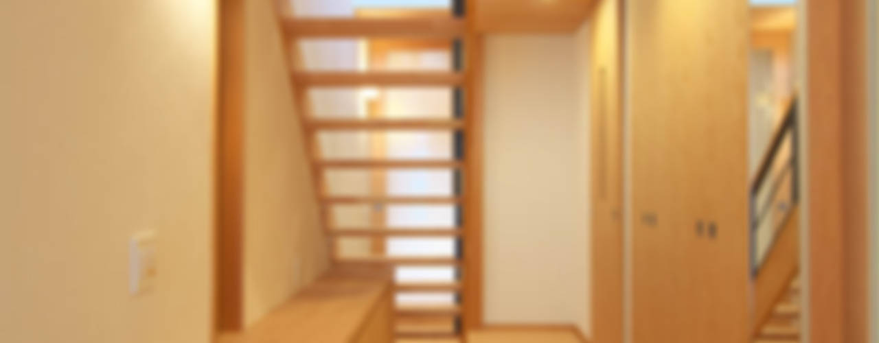 aette, 竹内建築デザインスタジオ 竹内建築デザインスタジオ Eclectic style corridor, hallway & stairs