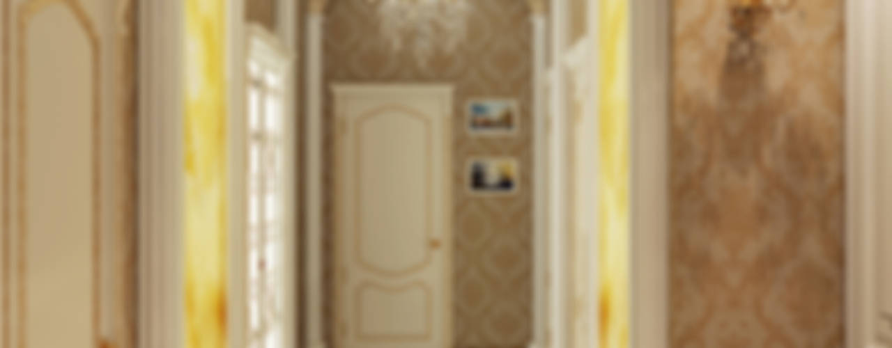 Золотая классика / трехкомнатная квартира в Казани по ул. Муштари, Decor&Design Decor&Design Classic style corridor, hallway and stairs