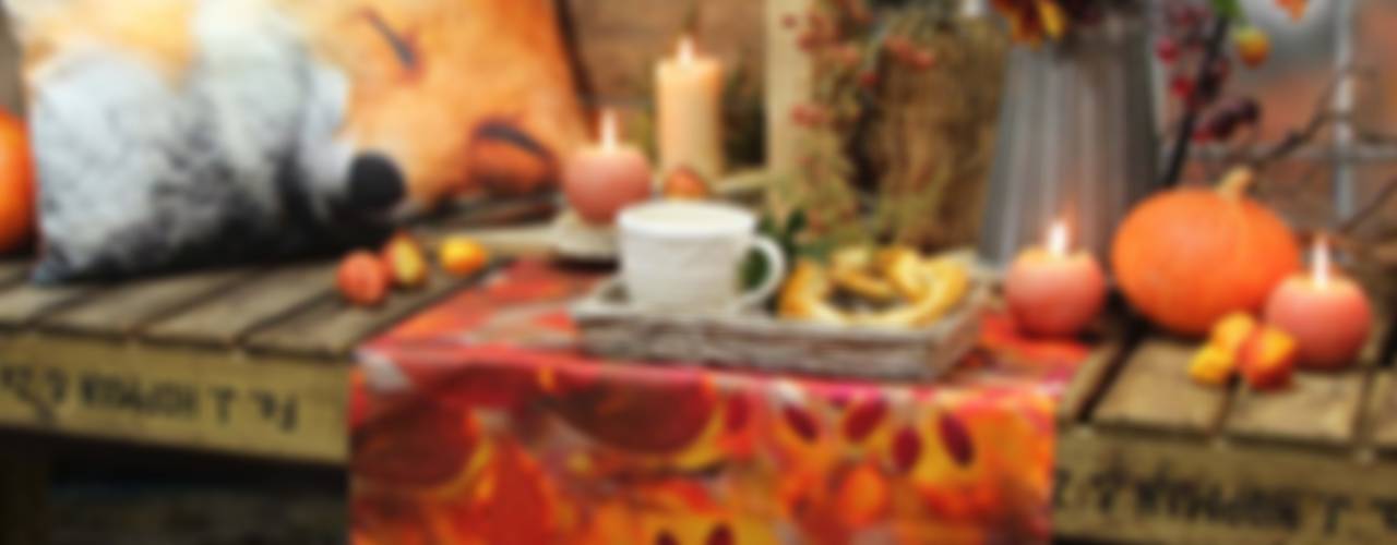 Willkommen Herbst - die neue Tischwäsche-Kollektion von Sander, Sander Tischwäsche Sander Tischwäsche Country style dining room Textile Orange