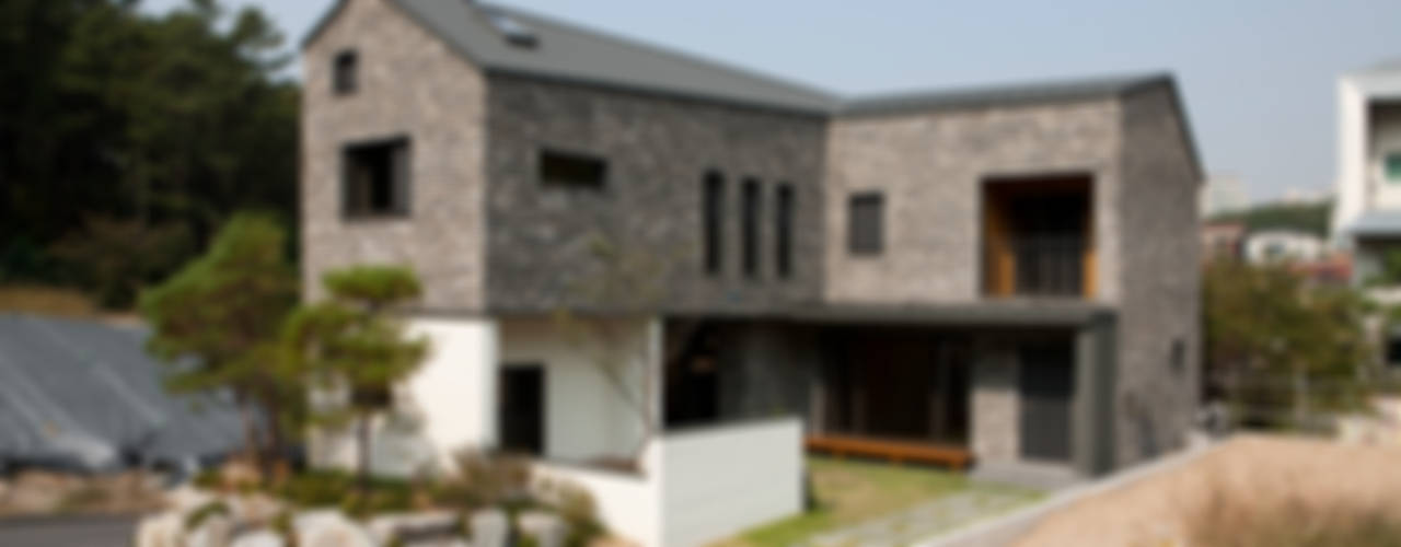 용인 보정동 사랑방을 둔 ㄱ자집, 리슈건축 리슈건축 Casas estilo moderno: ideas, arquitectura e imágenes