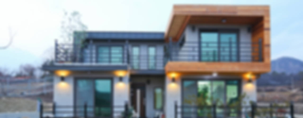 기존도면에 한층더 업그레이드된 집 [경상북도 예천], 한글주택(주) 한글주택(주) Casas estilo moderno: ideas, arquitectura e imágenes