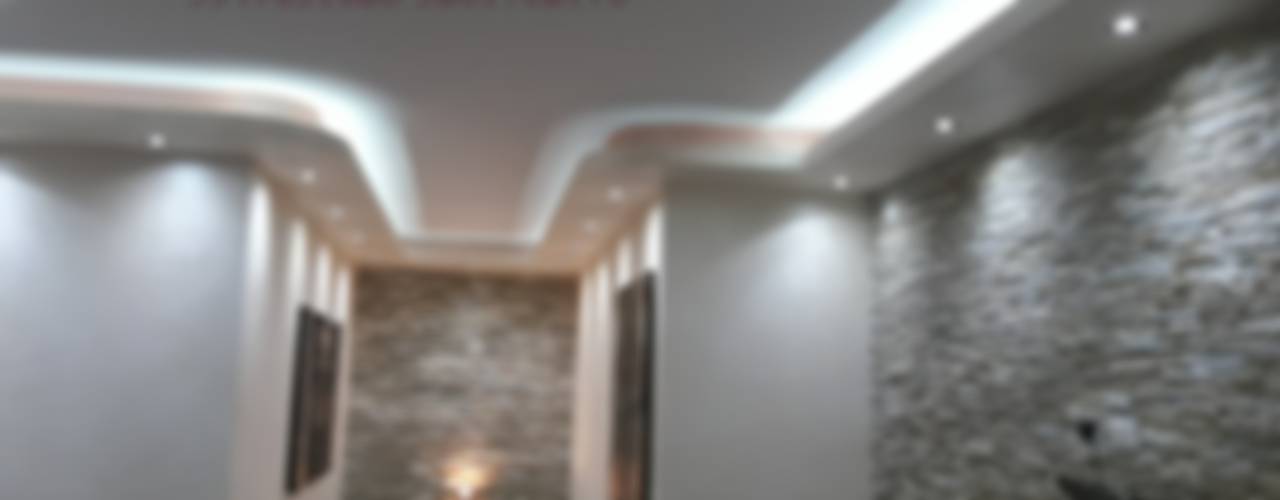 Veletta in cartongesso Moderna Milano Monza illuminata con LED., TecnoArtEdil TecnoArtEdil ห้องโถงทางเดินและบันไดสมัยใหม่