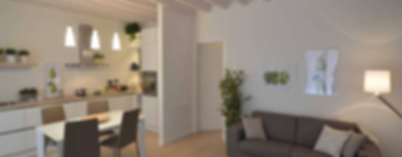 Appartamenti in bioedilizia - Bonate Sopra (BG), Marlegno Marlegno Phòng khách Gỗ Wood effect