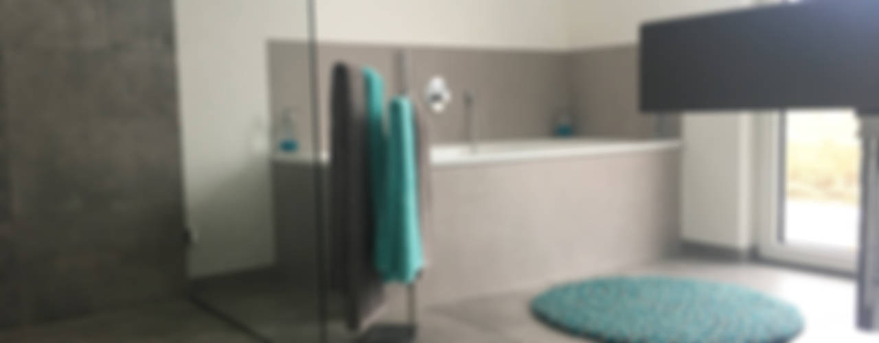 Fugenlose Oberflächengestaltung, FARBCOMPANY FARBCOMPANY Ванная комната в стиле модерн