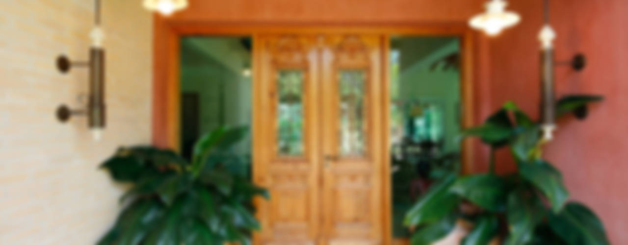 CASA R.A, Eustáquio Leite Arquitetura Eustáquio Leite Arquitetura Rustic style corridor, hallway & stairs