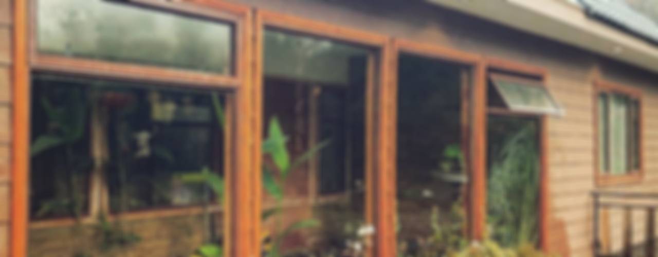 homify Country style conservatory Engineered Wood Transparent