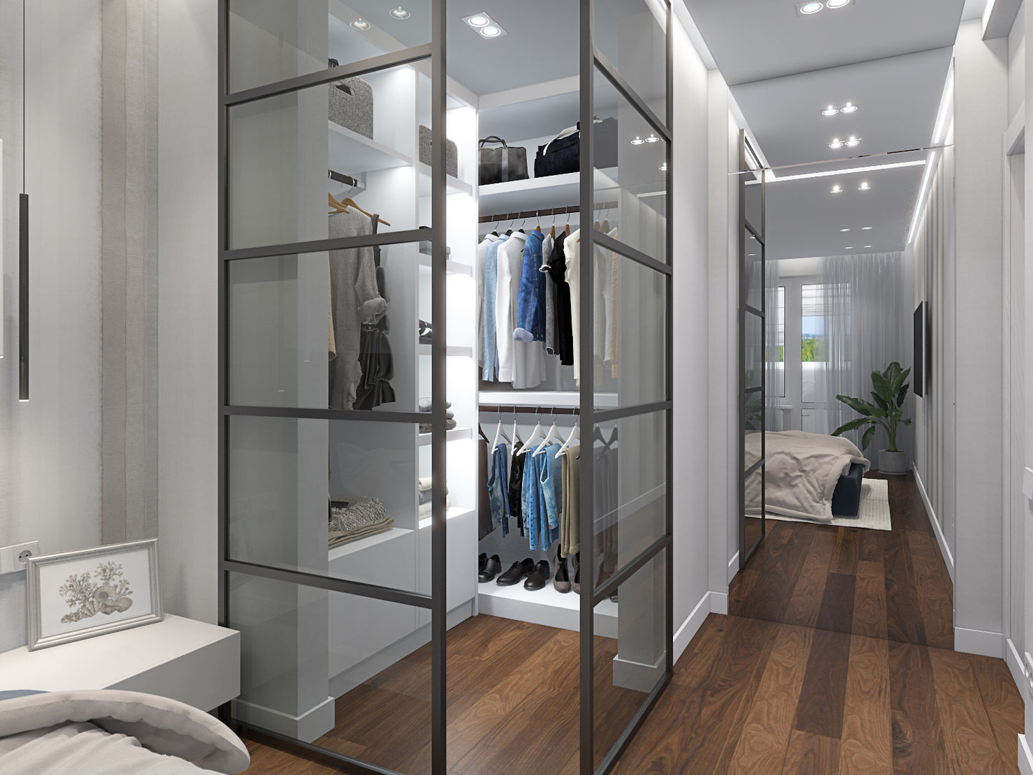 12 стильных гардеробных в современной квартире 
