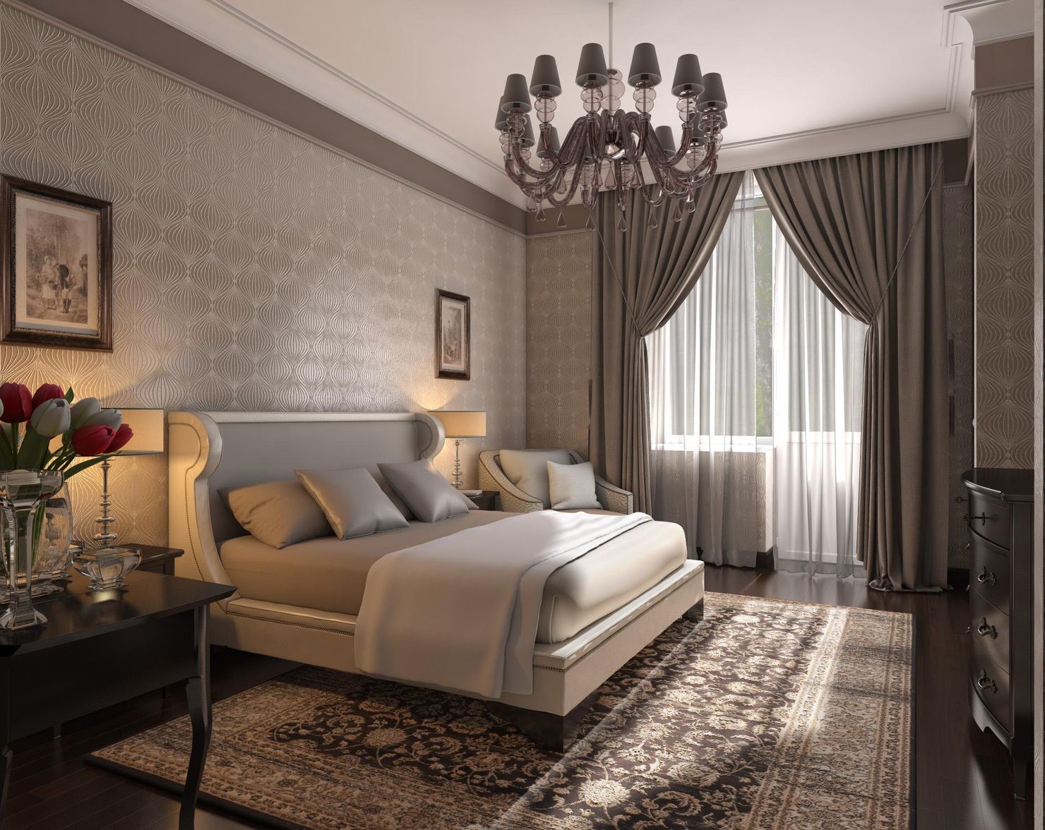 Дизайн интерьера классической спальни: 17 лучших фото