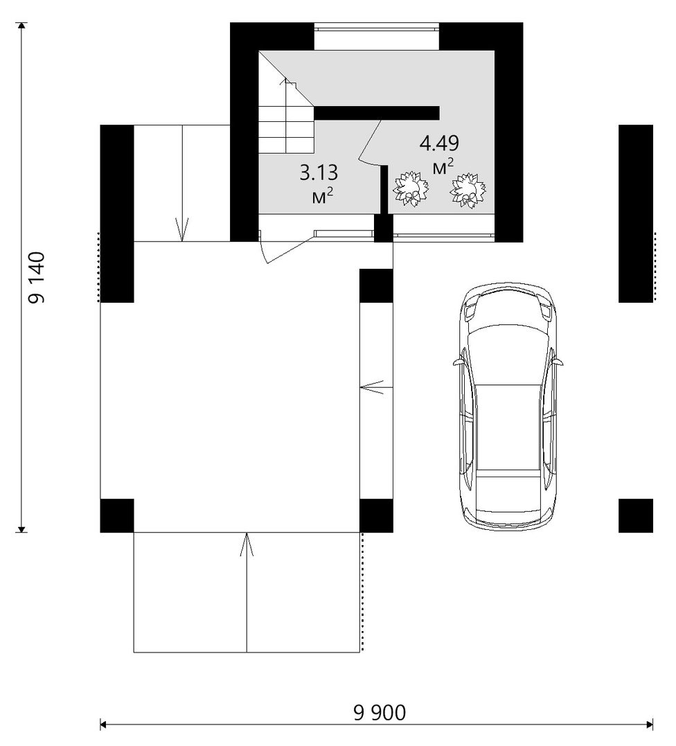 Проект дома для маленького участка: 144 м² с тремя спальнями 