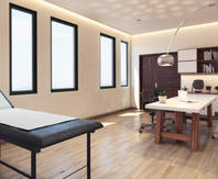 Consultorio: Estudios y oficinas de estilo moderno por Naranjazul Arquitectos