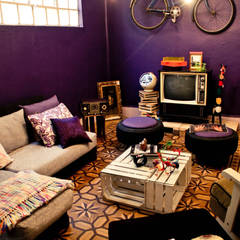 Departamento en el centro de la ciudad, amiko espacios amiko espacios Eclectic style living room Sofas & armchairs