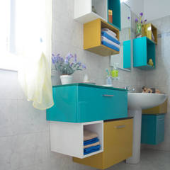 Cubic Bathroom, Arreda Progetta di Alice Bambini Arreda Progetta di Alice Bambini Eclectische badkamers