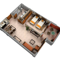 Planos de corte 3D Realistic-design Casas: Ideas, imágenes y decoración