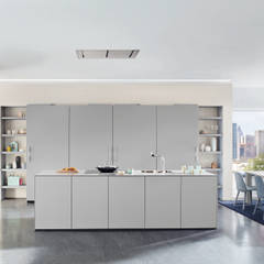 Samt-Lack Delphingrau, Ballerina-Küchen Heinz-Erwin Ellersiek GmbH Ballerina-Küchen Heinz-Erwin Ellersiek GmbH Modern kitchen Cabinets & shelves