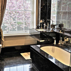 Black Marble Bathroom, Orset Ogle luxury Kitchens & Bathrooms Baños de estilo moderno