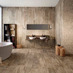 Roca Yellowstone Badkamer & Tegels magazine Aziatische badkamers Gebouw,Hout,Bad,Comfort,kasten,Interieur ontwerp,Vloeren,Hal,Vloer,Grijs