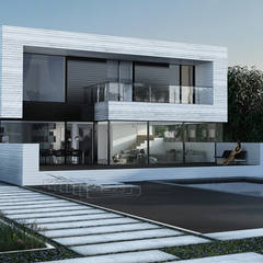 Односемейный жилой дом, ALEXANDER ZHIDKOV ARCHITECT ALEXANDER ZHIDKOV ARCHITECT Minimalist houses