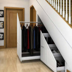 Innovative storage solutions. homify Modern corridor, hallway & stairs built-in storage,space saving furniture