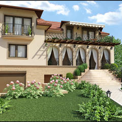 Реконструкция дома Rash_studio Терраса в средиземноморском стиле