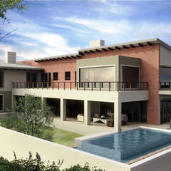 Waterfall Country Estate House Blue Designs Architectural Designers Modern houses Bricks Modern House,Contemporary House
