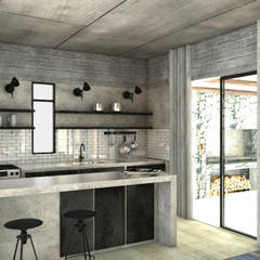 CASA ES COCINA: Cocinas de estilo  por FAARQ - Facundo Arana Arquitecto & asoc.