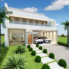 Casa Reserva Real Park - Paulínia: Casas  por Arquiteto Tales Miranda, Moderno   