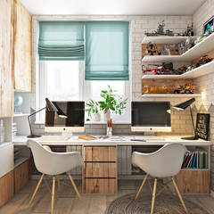 elegantes kleines heimbüro arbeitszimmer von Дарья Баранович Дизайн Интерьера homeoffice büro einrichtung ideen und bilder homify elegantes kleines heimbüro arbeitszimmer von Дарья Баранович Дизайн Интерьера homeoffice büro einrichtung ideen und bilder homify