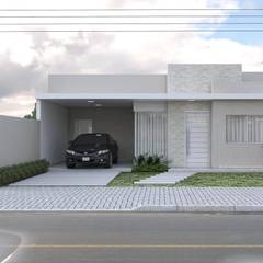Projeto Arquitetônico Residencial: Casas familiares  por Aline Bassani Arquitetura, Moderno   